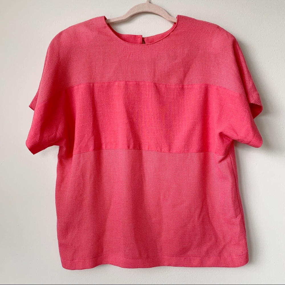 Saint Germain Paris Vintage Pink Blouse Size Large